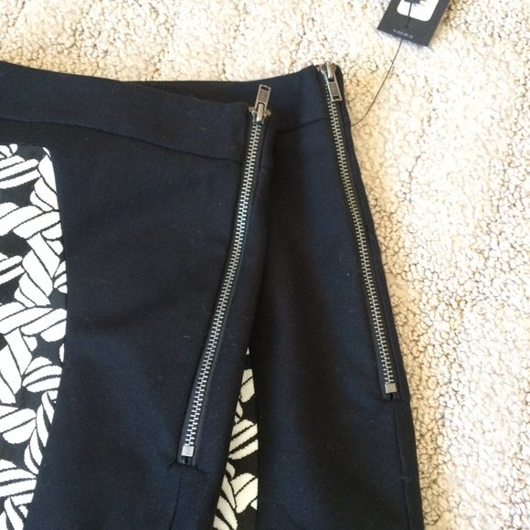 Black & White Lined Worthington Skirt Size 14 - Picture 3 of 11